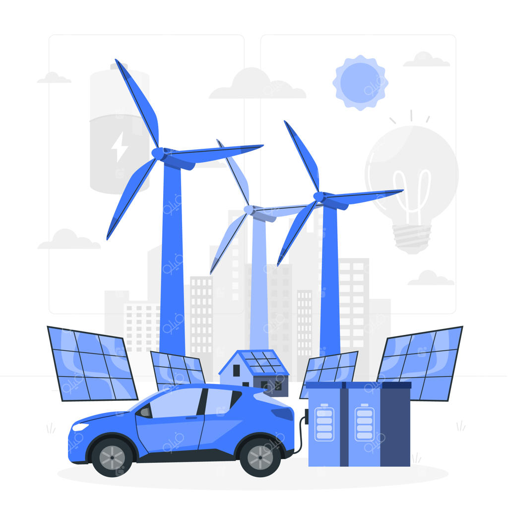 تصویرسازی مفهوم انرژی بادی