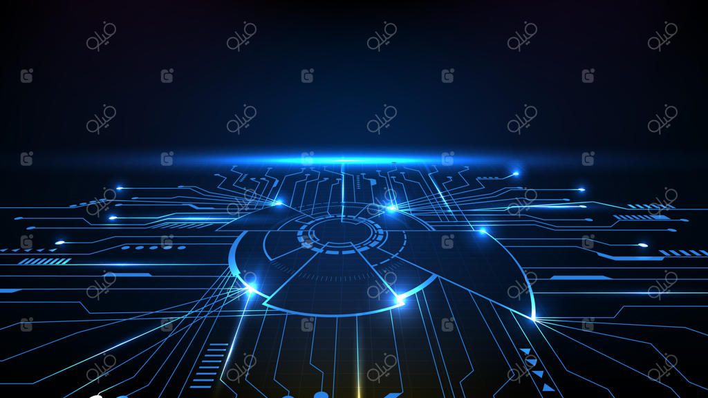 پس‌زمینه انتزاعی تراشه‌های پردازنده مرکزی آینده‌نگر با خطوط مدار