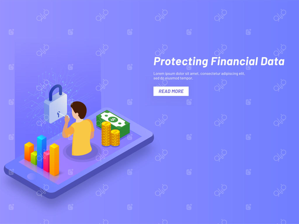 تاجر اطلاعات مالی خود را ایمن می‌کند.