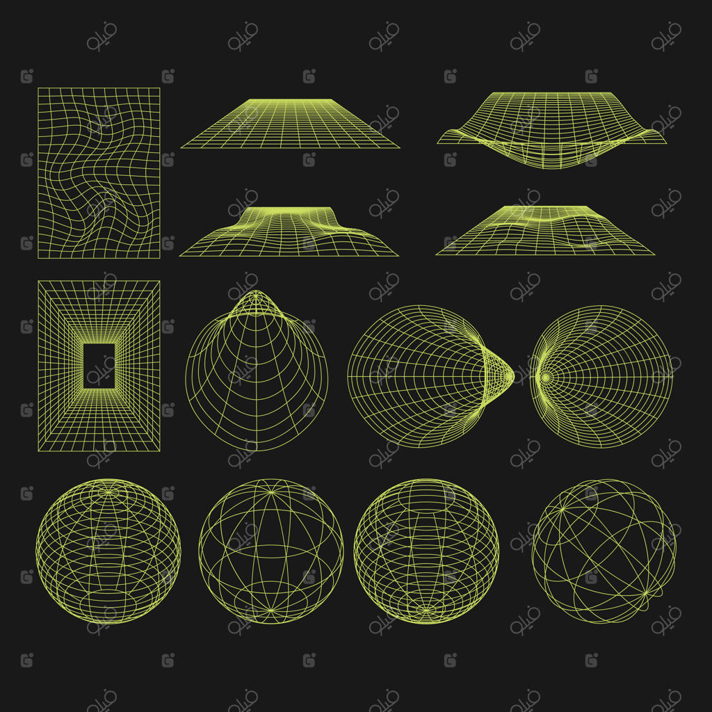 تغییر شکل سطح هندسی وایرفریم