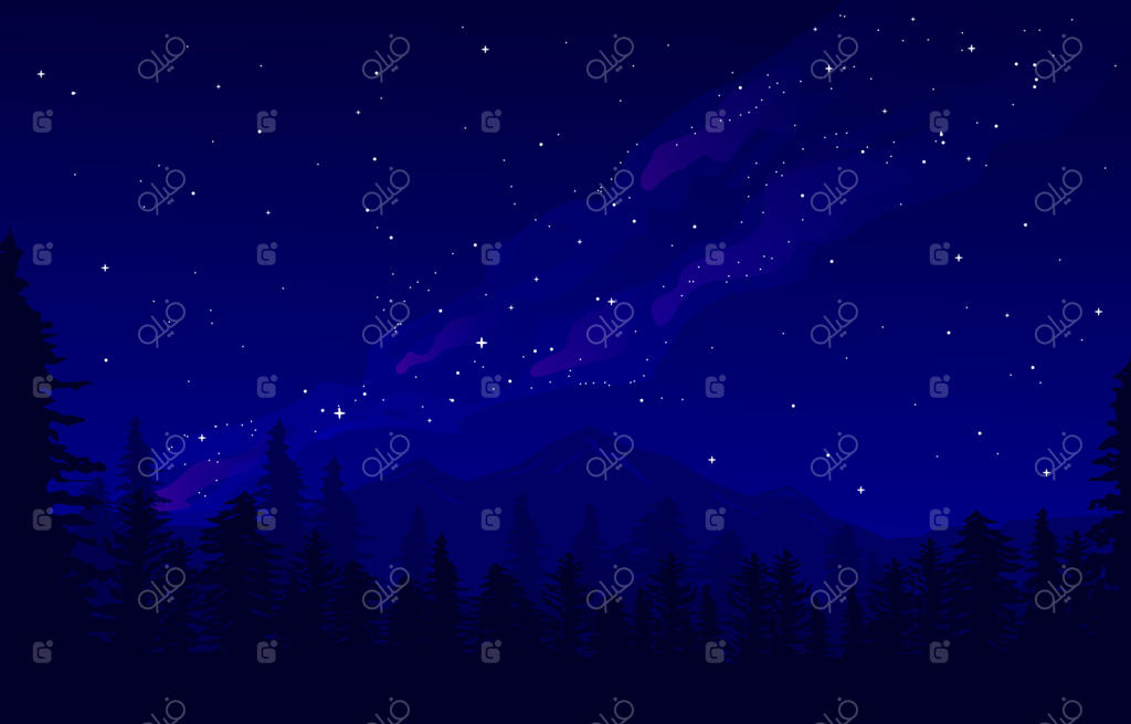 کهکشان راه شیری با پس‌زمینهٔ شهاب سنگ