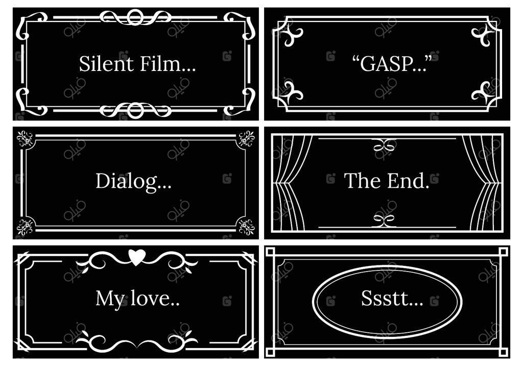 قالب دیالوگ فیلم صامت وکتور