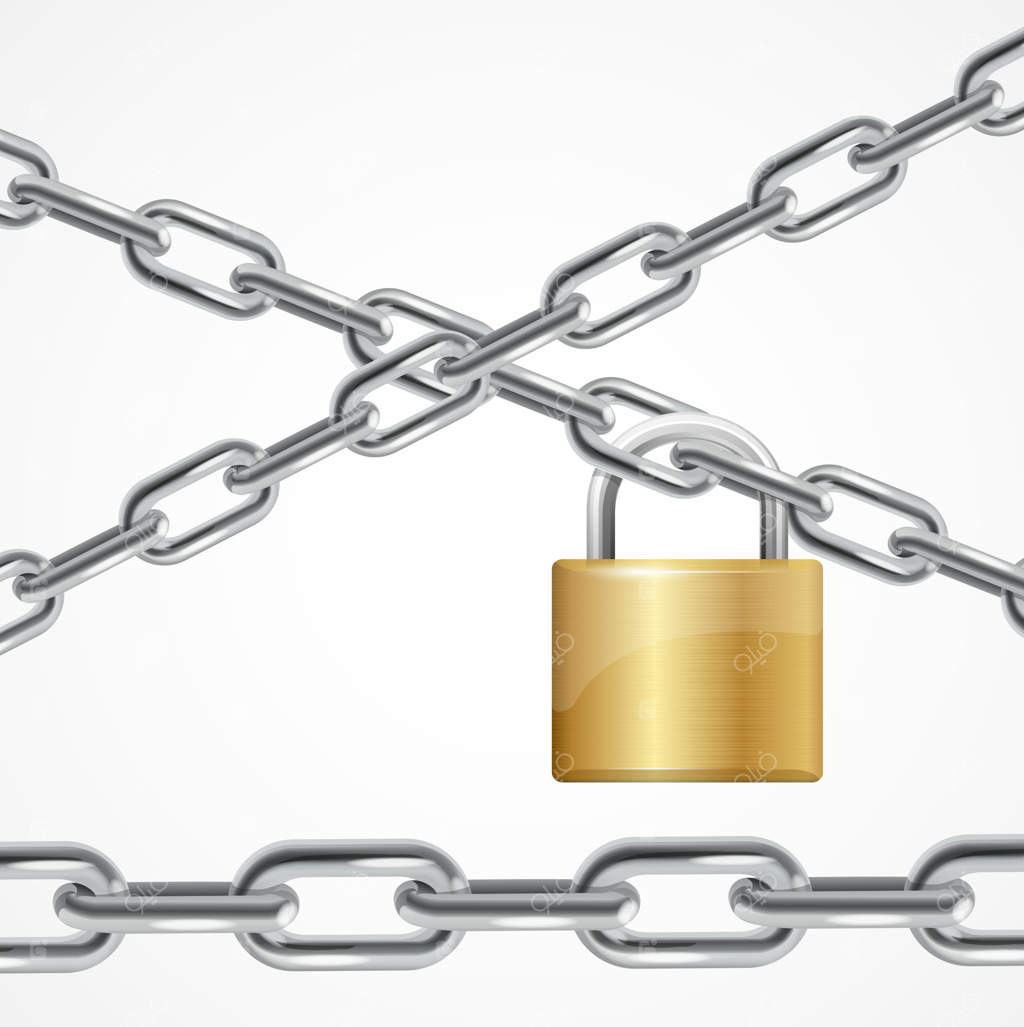 زنجیر فلزی و قفل: مفهوم امنیت