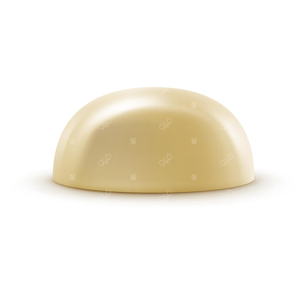 شکلات شیری سفید واقعی روی پس‌زمینه سفید