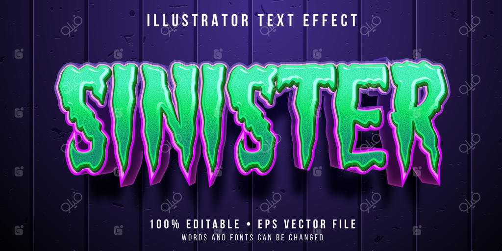 تاثیر متن قابل ویرایش - سبک سبز هالووین