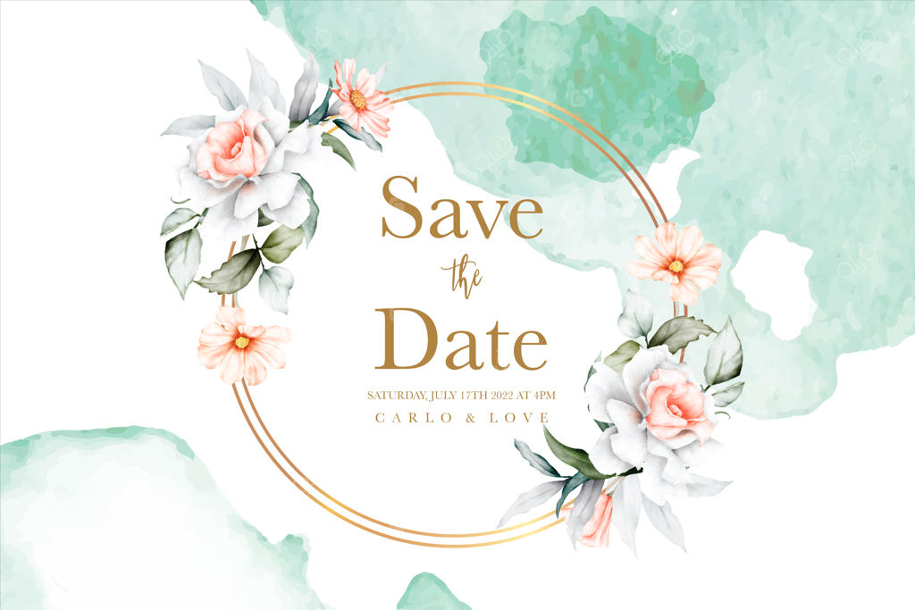 قاب گل‌های آبرنگی زیبا