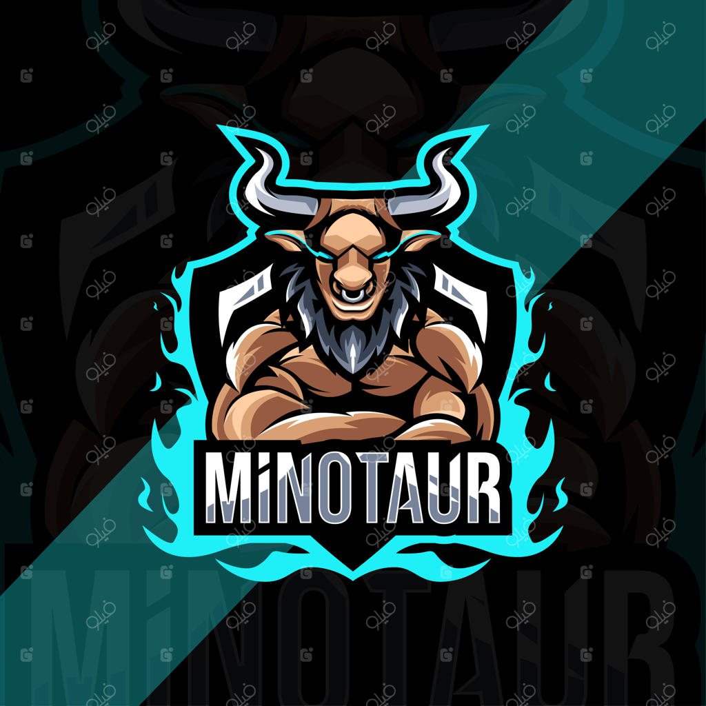طراحی لوگوی ماسکوت مینوتور برای ورزش‌های الکترونیکی