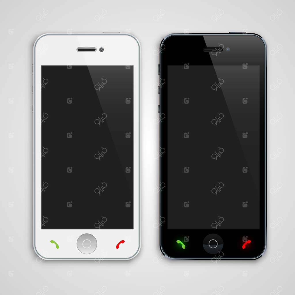 هنر تلفن سیاه و سفید. تصویرسازی وکتور