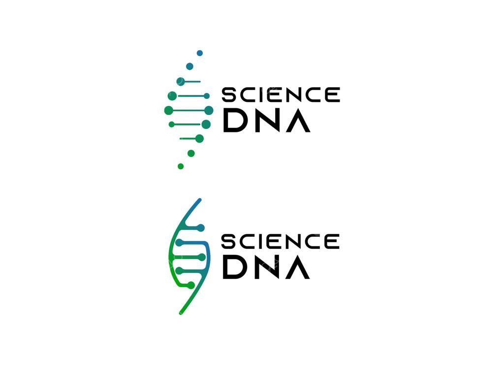 قالب وکتور لوگوی علمی DNA