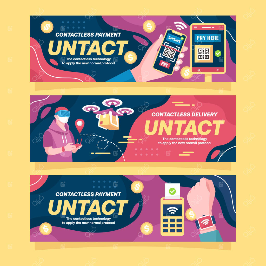 بنر فناوری بدون تماس UNTACT