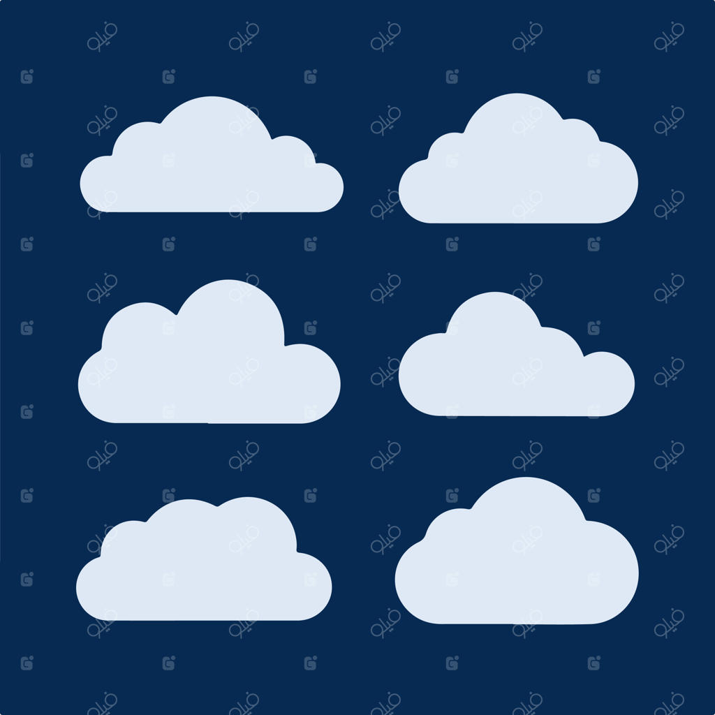 زمینه‌ای آبی با چند ابر و یک پس‌زمینه آبی