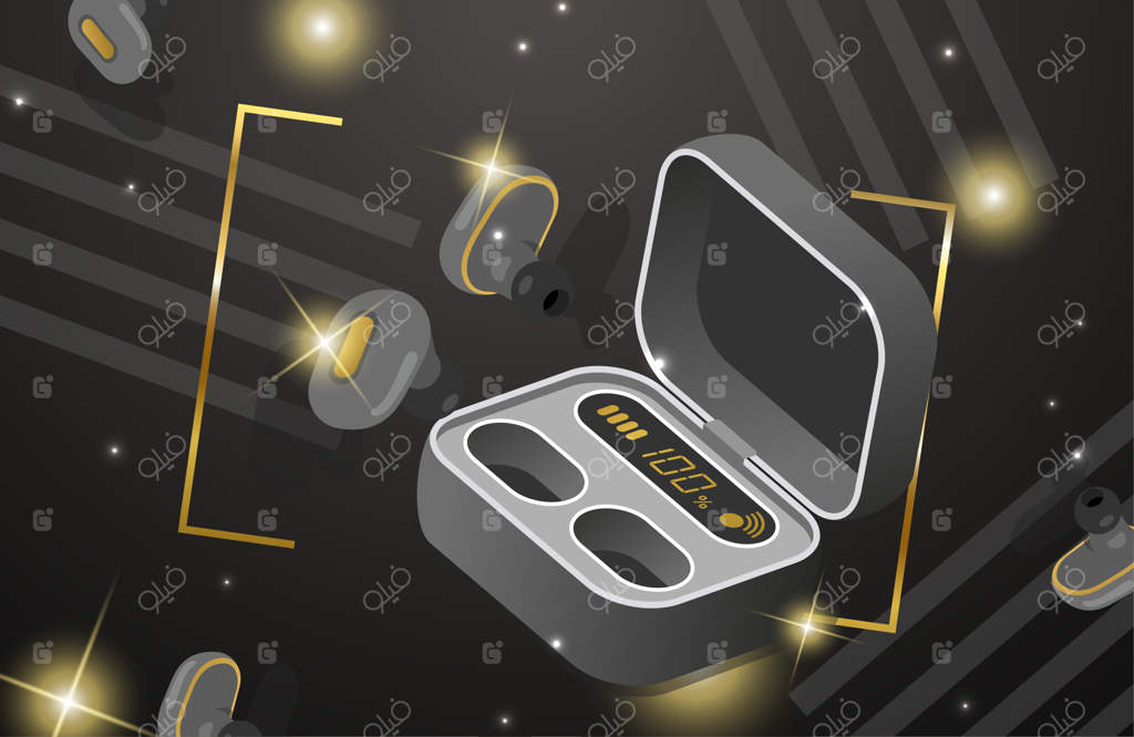 هدفون بی‌سیم و کیس شارژ برای ایربادها