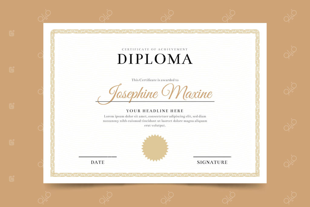 قالب مدرک دیپلم