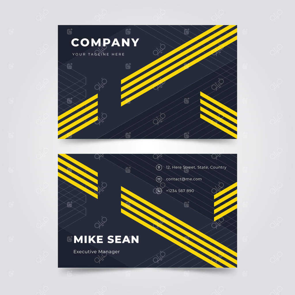 کارت ویزیت با طراحی هندسی