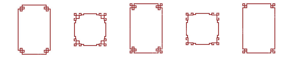 قاب‌های قرمز هندسی برای پروژه‌های طراحی گرافیک شیک