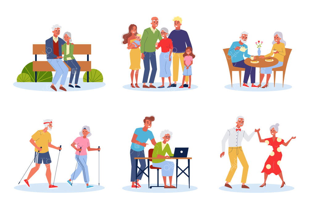 زوج پیر. گذراندن وقت با هم برای افراد مسن