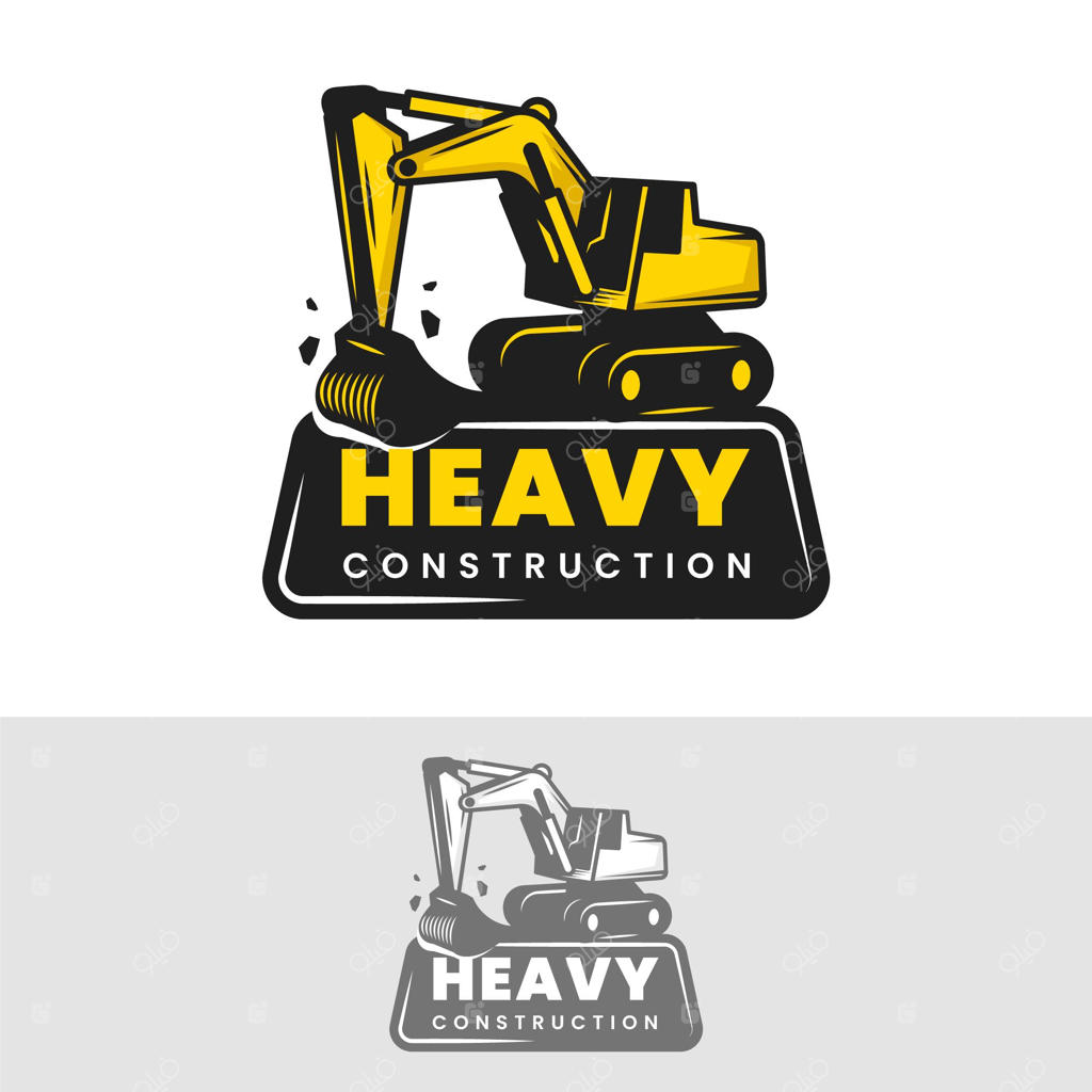 پترن طراحی لوگو با بیل مکانیکی