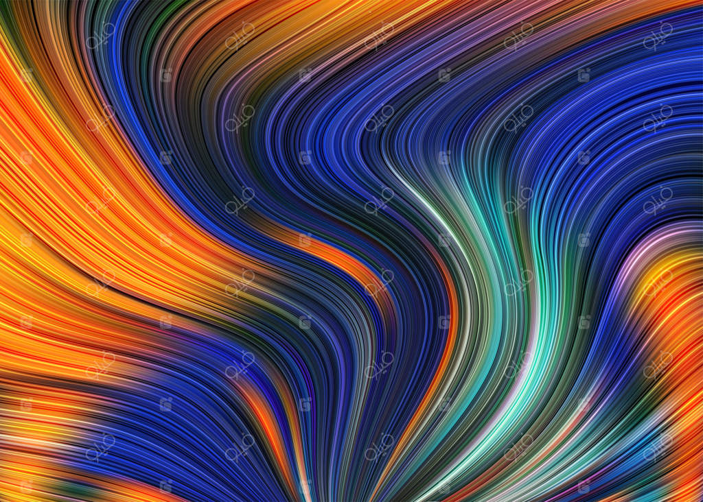 نقاشی نوارهای روشن با زمینه خطوط درخشان