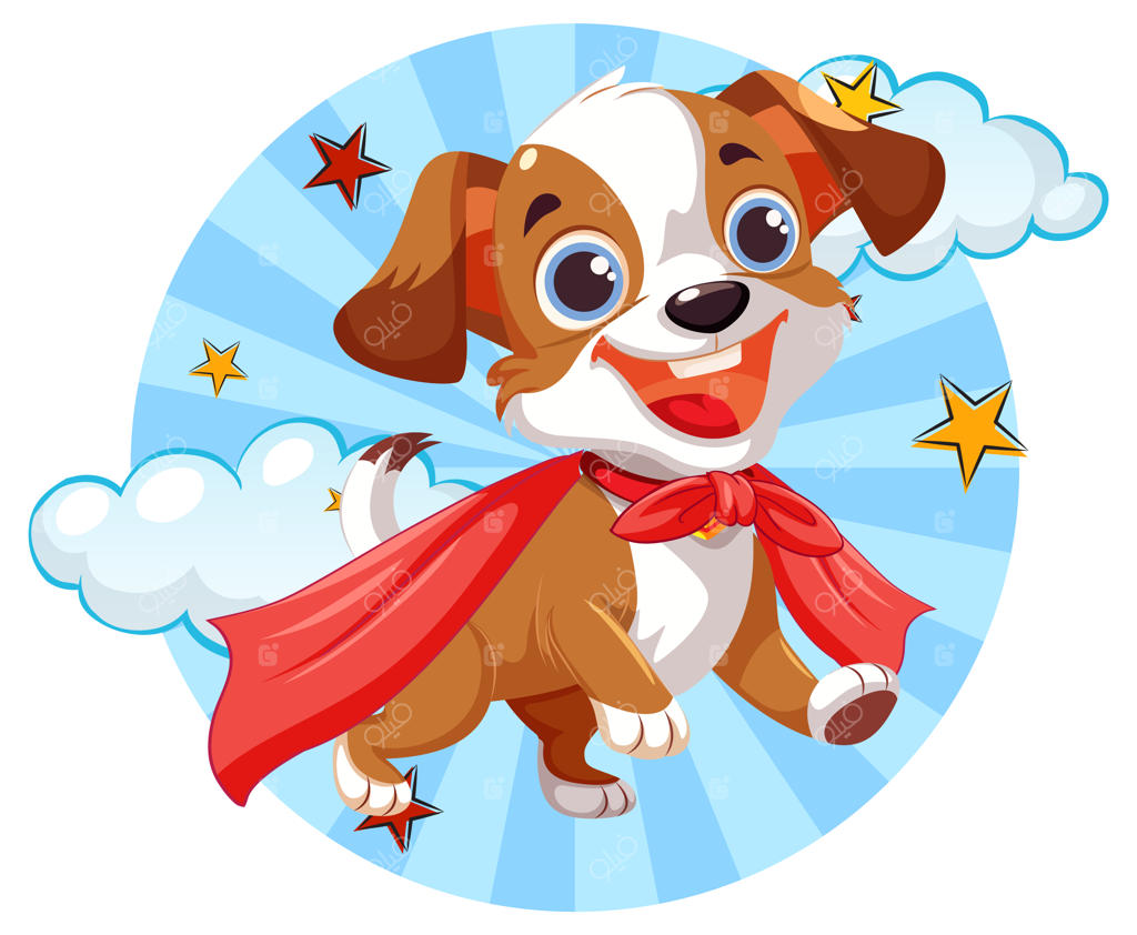 شخصیت کارتونی سگ ابرقهرمان شاد
