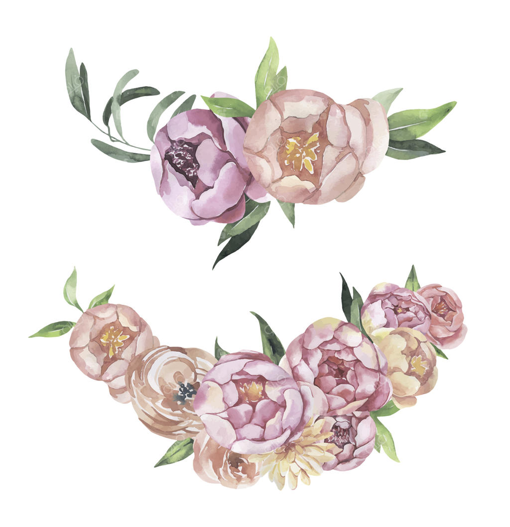 دسته‌گل‌های آبرنگی