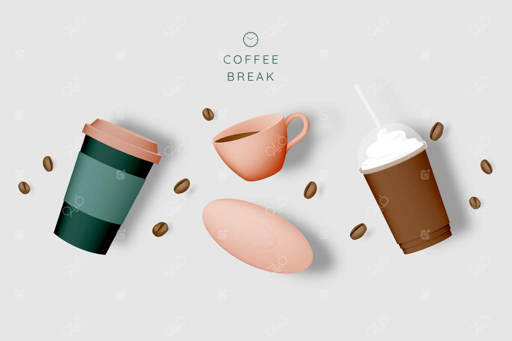 پس‌زمینه‌ای برای استراحت با قهوه