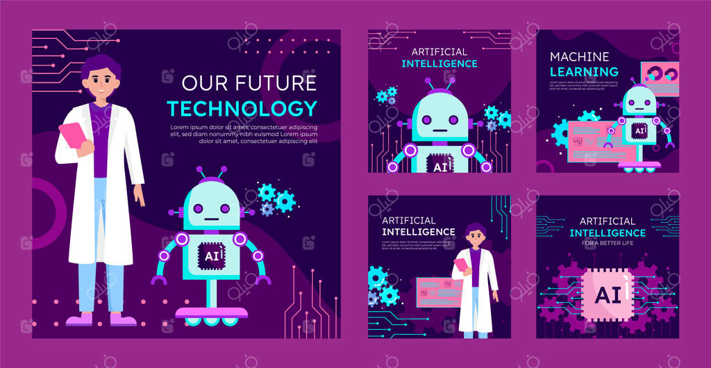 پست اینستاگرام هوش مصنوعی با طرح دستی