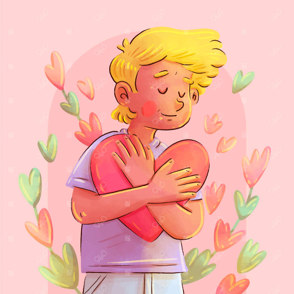 تص جوی خود و عشق به خویشتن با آبرنگ