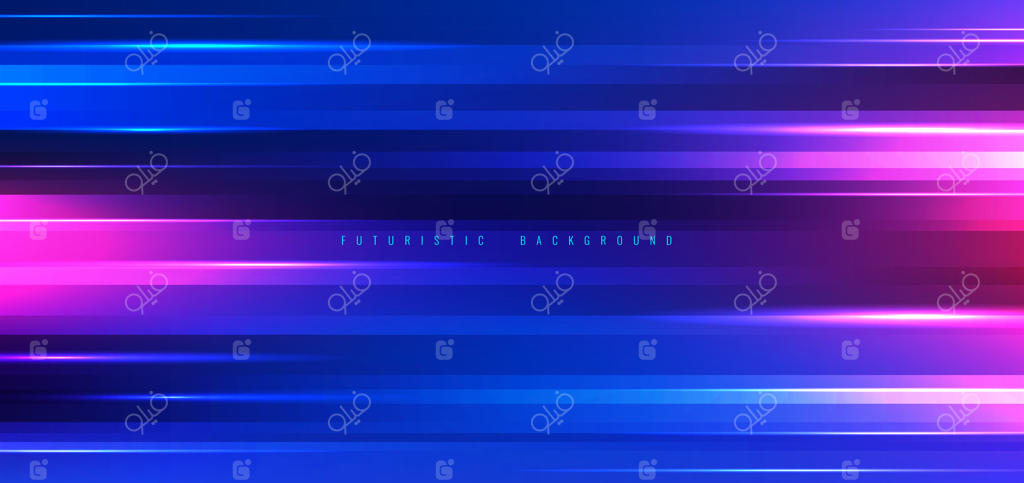 افکت نور نئون آبی و صورتی فوتوریستی