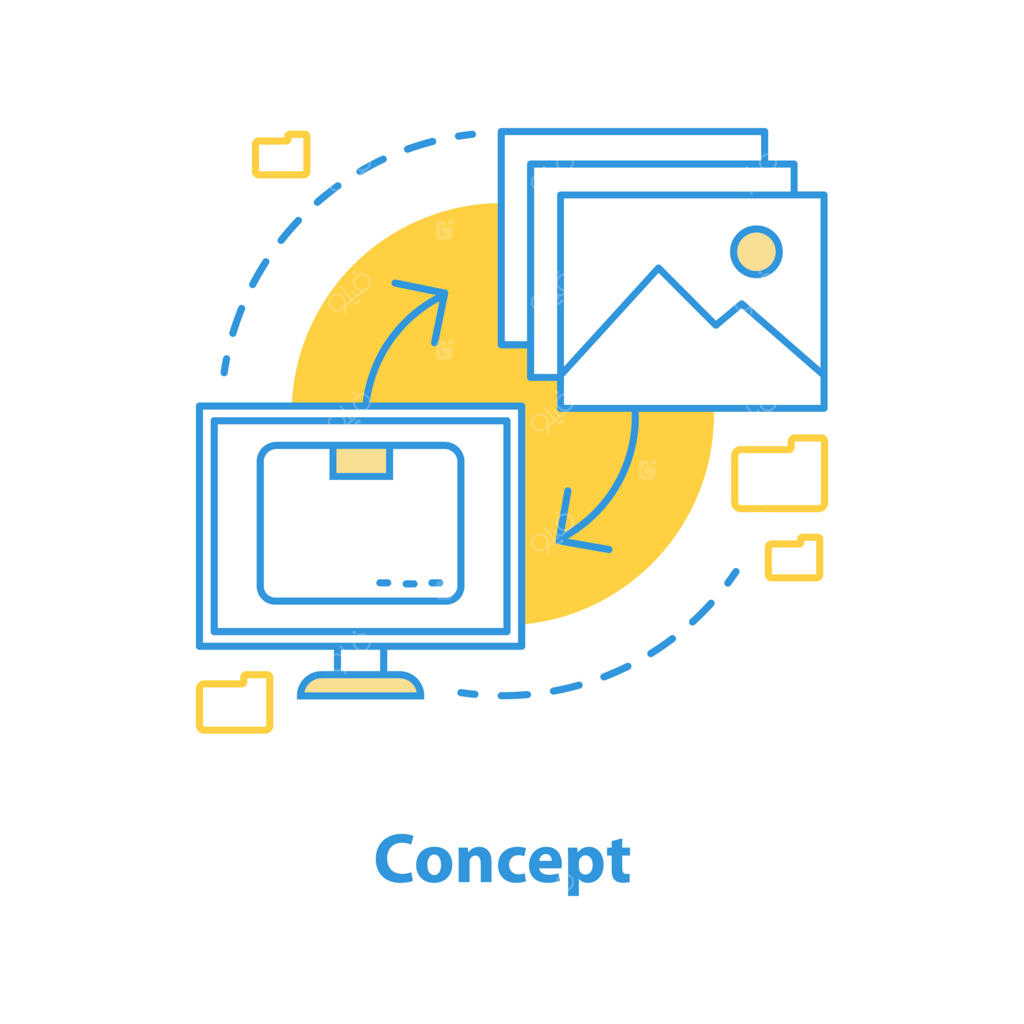 ایجاد آیکون مفهومی: طرح کلی وکتوری ساده و شفاف