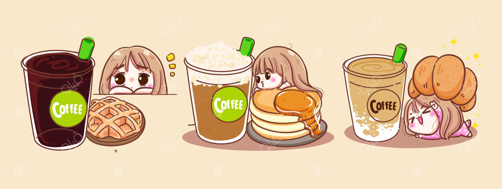 زنان خوشحال در حال نوشیدن قهوه و لذت بردن از شیرینی صبحانه با پس‌زمینه‌ای صبحگاهی.