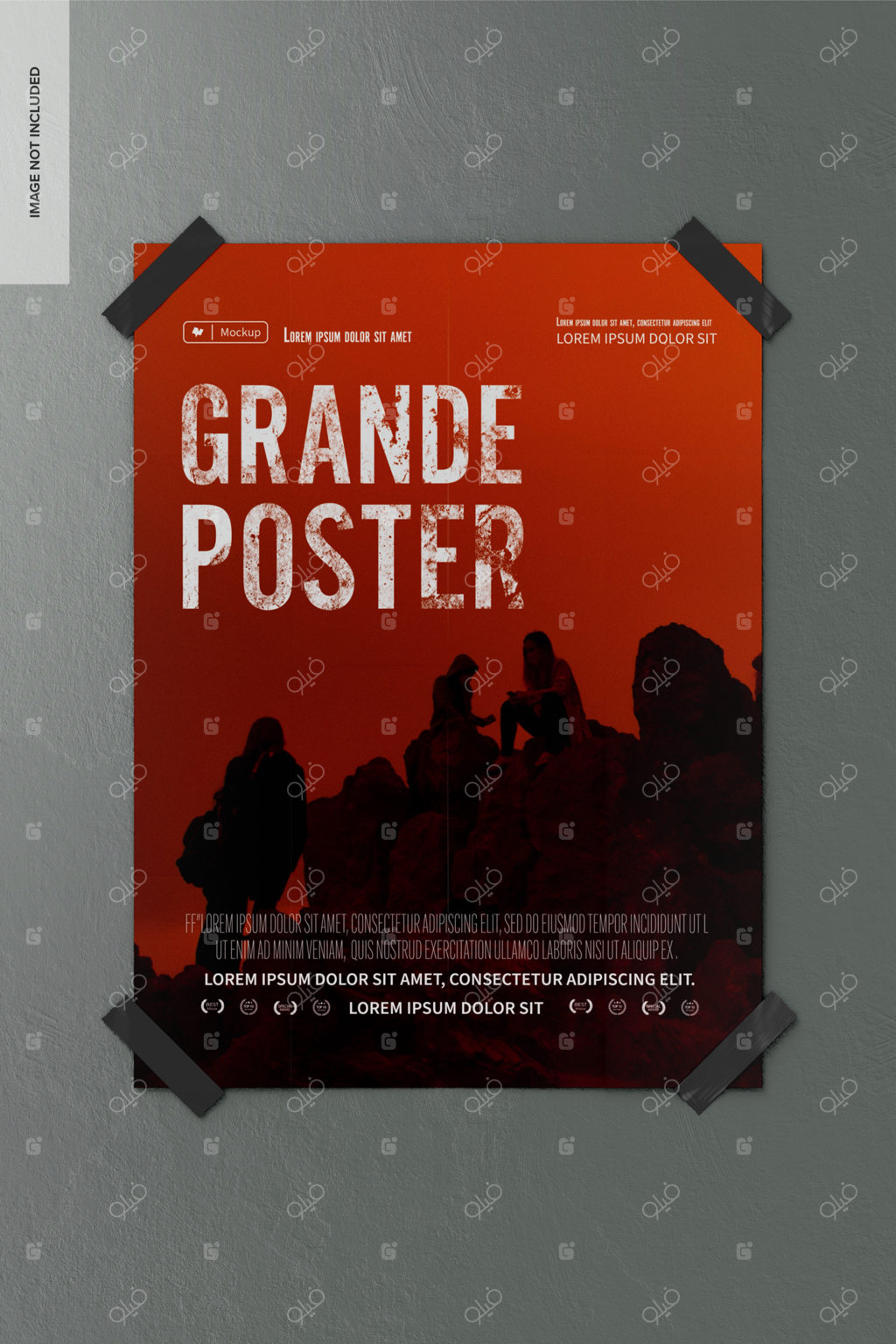 موکاپ پوستر فرانسوی بزرگ