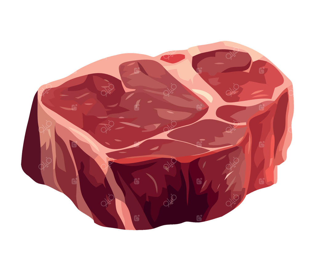 آیکون تصویرسازی استیک گوشت خوک تازه، طرح آشپزی لذیذ، جداشده