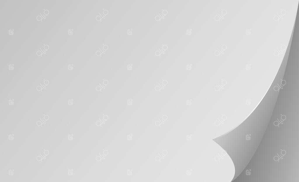 برگ کاغذی با لبه گرد و سایه روی زمینه سفید. عنصر طراحی کاغذ خم شده برای تبلیغات. تصویر وکتور