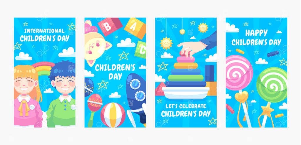 مجموعه استوری‌های اینستاگرام برای جشن روز جهانی کودک