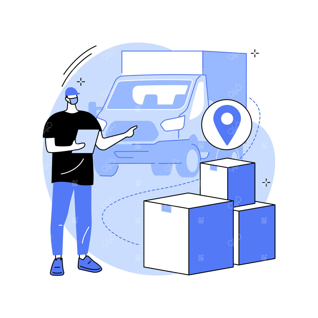 تصویرسازی مفهومی برداشتن و تحویل بدون تماس