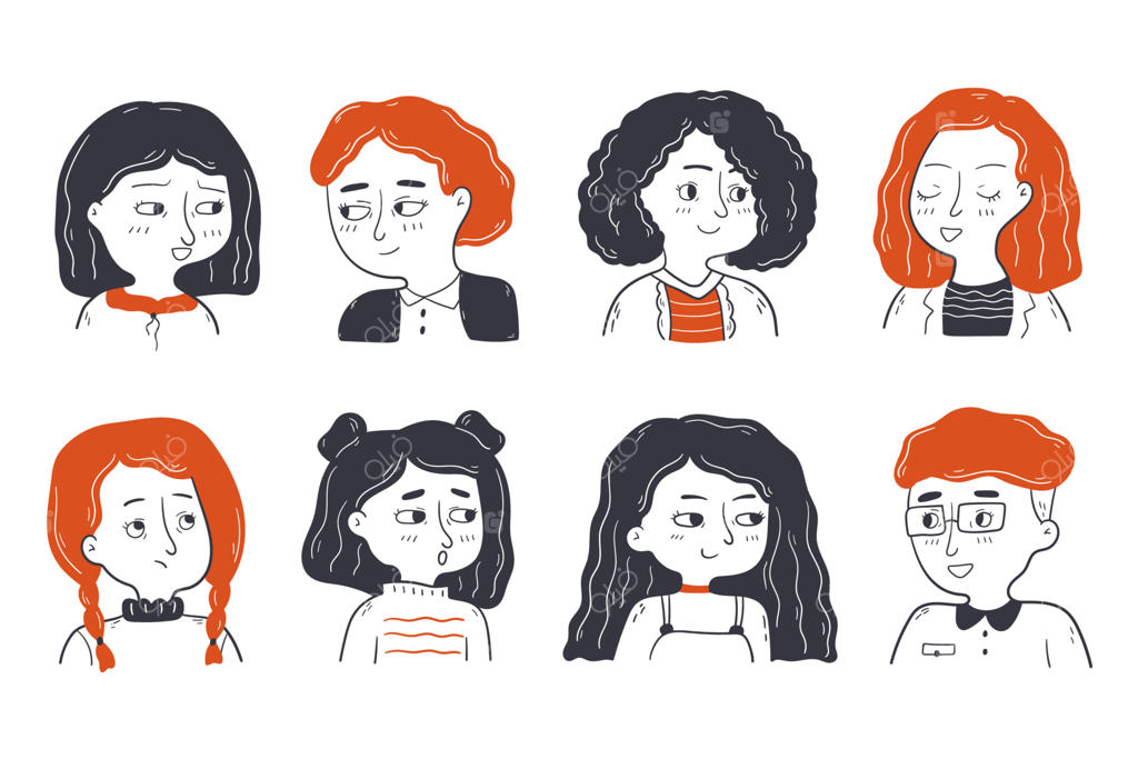 مفهوم کودکی و دوستی؛ مجموعه پرتره گروهی از کودکان، دوستان، خردسالان و دانش‌آموزان دختر و پسر در حال نگاه به اطراف با پس‌زمینه سفید. بازگشت به مدرسه و آموزش.