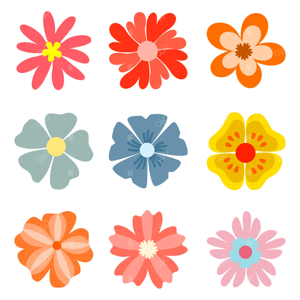 مجموعه اشکال گل