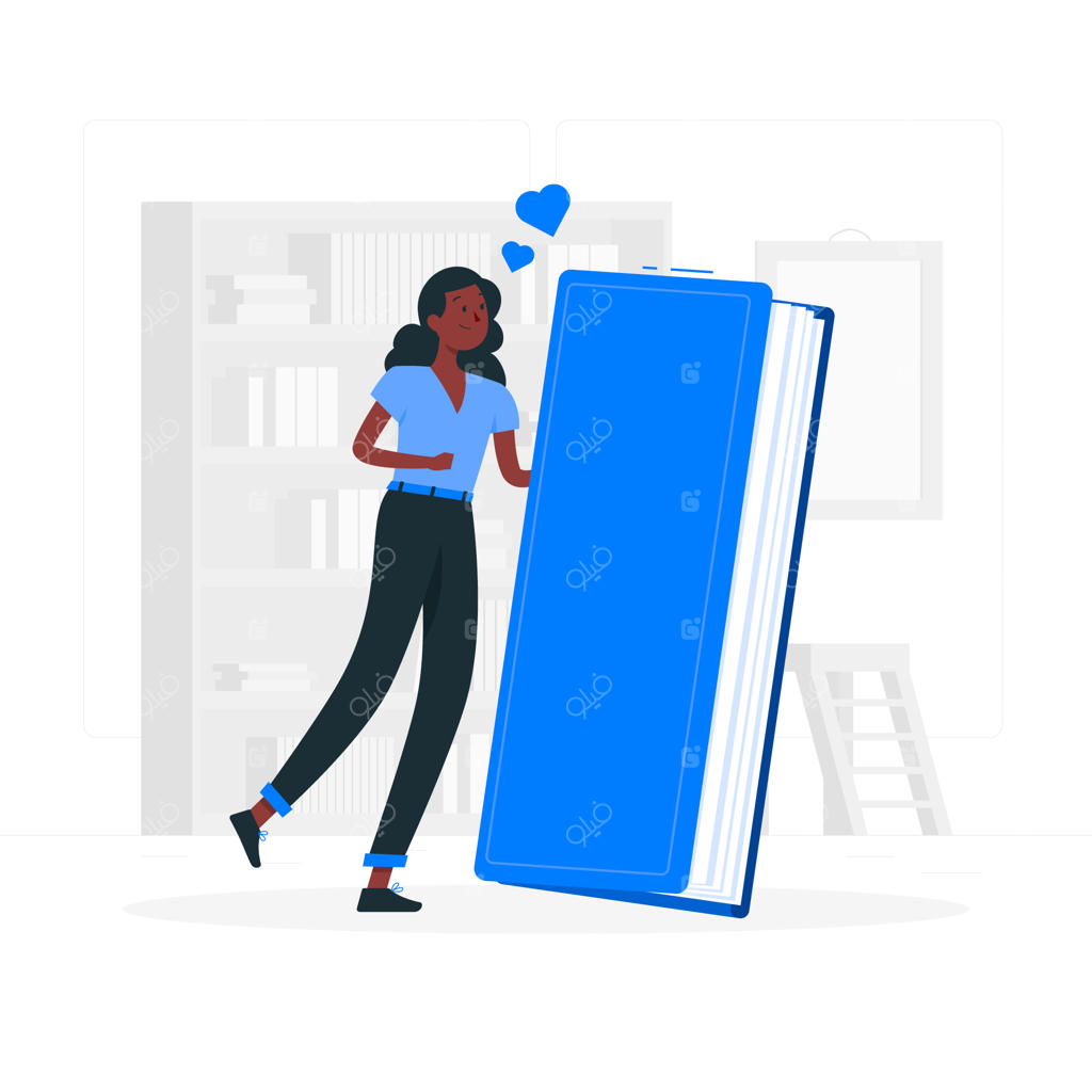 تصویرسازی مفهوم عاشق کتاب