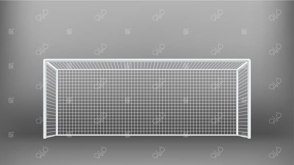دروازه‌های فوتبال در پس‌زمینه خاکستری