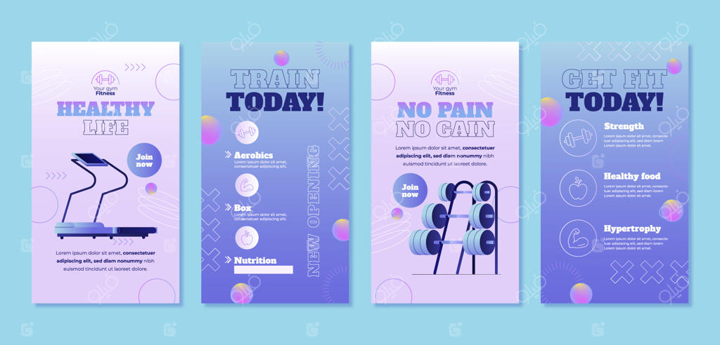 طراحی قالب استوری اینستاگرام برای باشگاه ورزشی