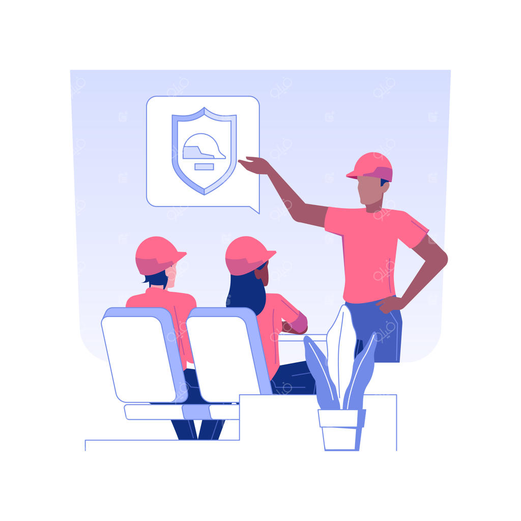 آموزش ایمنی شغلی - تصویرسازی مفهوم انتزاعی