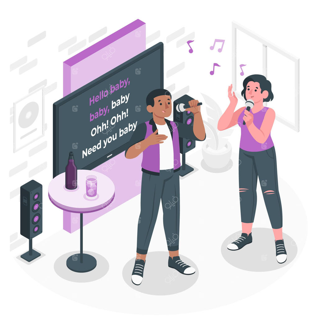 تصویرسازی از مفهوم کارائوکه