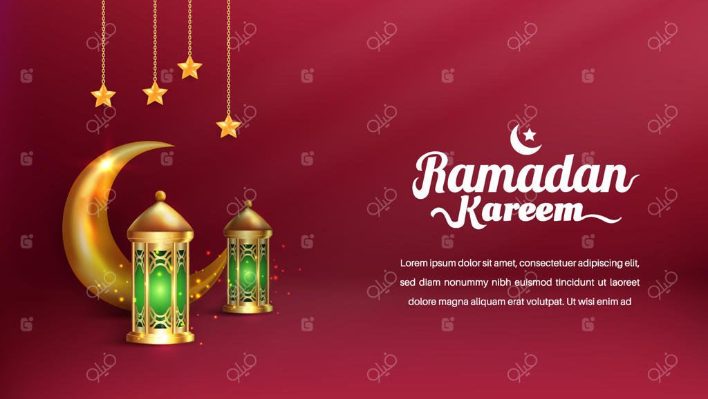 پس‌زمینه واقع‌گرایانه رمضان کریم با سکوی نمایش، مناسب برای بنر، کارت تبریک یا کسب‌و‌کار شما با موضوع رمضان