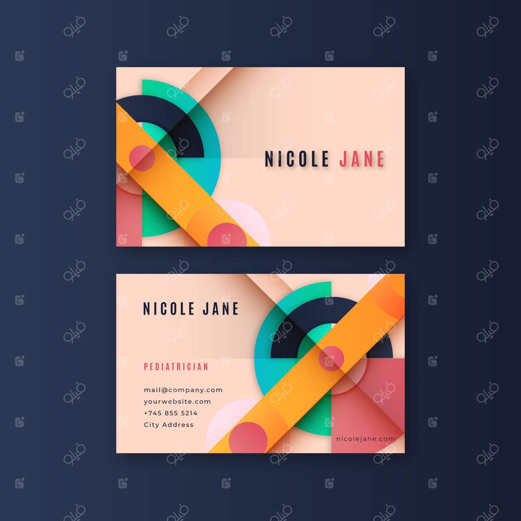 کارت ویزیت‌های افقی و ساده