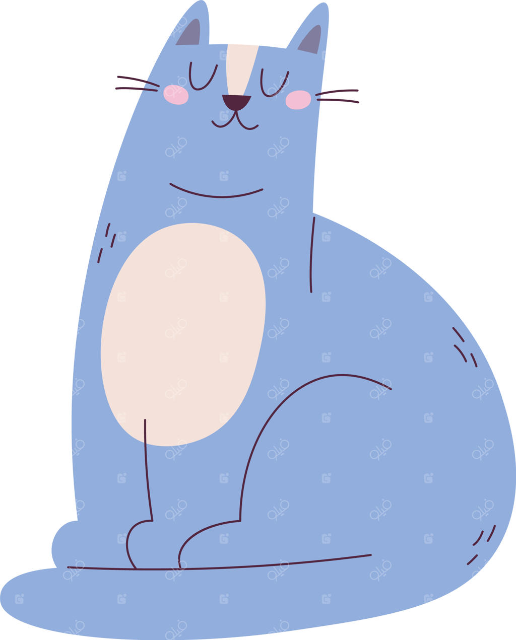 گربه خانگی نشسته