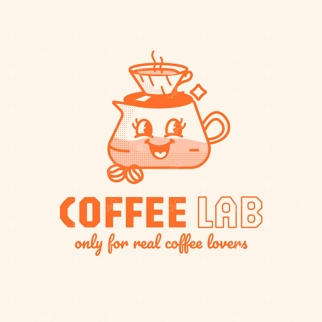 طراحی لوگوی قهوه با دست