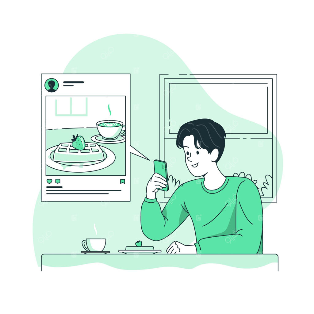 تصویرسازی مفهوم به اشتراک‌گذاری اجتماعی