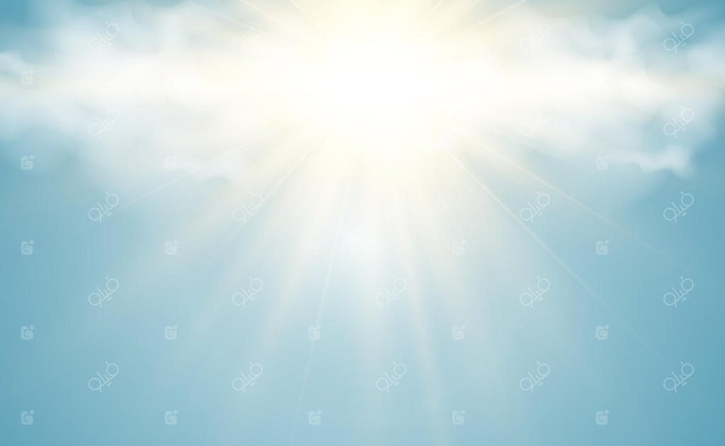 وکتور ستاره درخشان و زیبا با افکت نوری در پس‌زمینه شفاف