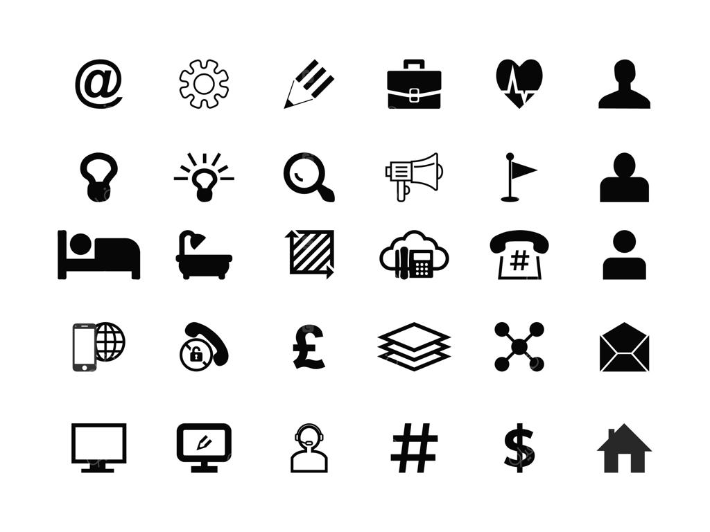 مجموعه آیکون برای پس‌زمینه تبلیغاتی