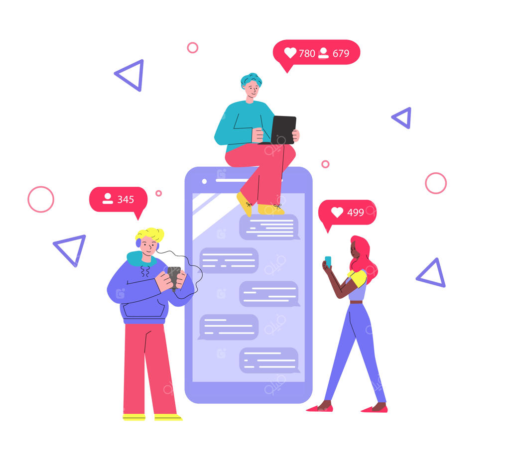 گوشی هوشمند بزرگ با اپلیکیشن پیام‌رسان و شخصیت‌های کارتونی